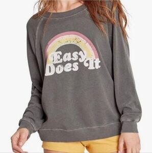 NWT WILDFOX 'EASY DOES IT' SWEATSHIRT IN CHARCOAL SIZE XS $108